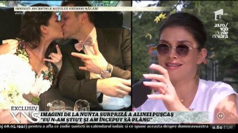 Imagini de la nunta surpriză a Alinei Pușcaș: ”Nici eu nu am știut să am început să plâng”