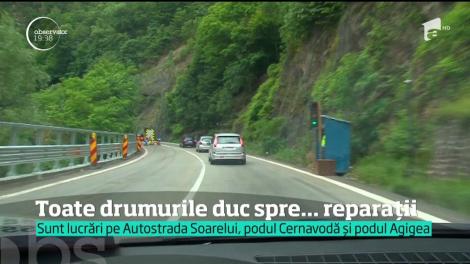 În plin sezon sunt lucrări pe drumurile către destinațiile de vacanță din țară