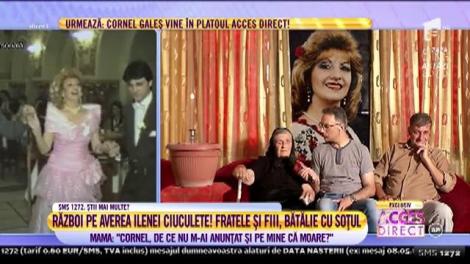 Mama Ilenei Ciuculete face acuzații la adresa soțului artistei: "Cornel, de ce nu m-ai anunțat și pe mine că moare?"