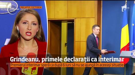 Sorin Grindeanu, primele declarații ca premier interimar