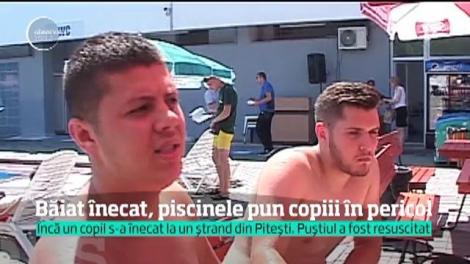 Un copil s-a înecat la un ștrand din Pitești. Salvamarul l-a scos în ultima clipă la suprafaţă