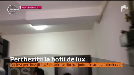 Polițiștii au făcut percheziții la 45 de adrese pentru a anihila o reţea de spărgători de lux