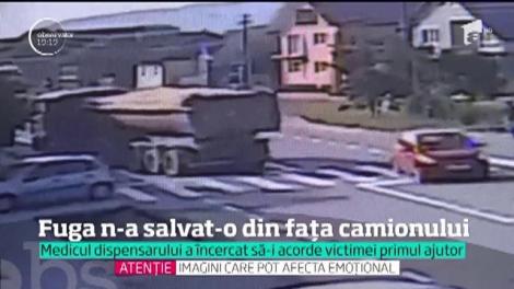 O femeie din Bistriţa-Năsăud a fost spulberată de un camion, chiar pe trecerea de pietoni