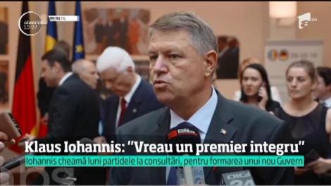 Președintele Klaus Iohannis, cel care va desemna un nou premier