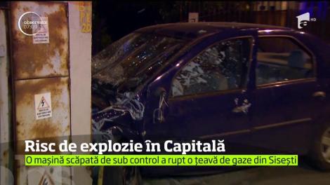 Un şofer a stârnit panică în cartierul Siseşti din Capitală, după ce a pierdut controlul volanului