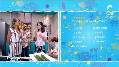 Andreea Moldovan găteşte "Creveţi cu castraveţi"