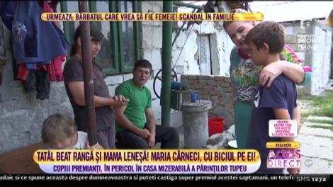 Tatăl beat rangă și mama leneșă. Copiii premianți, pericol în casa mizerabilă!
