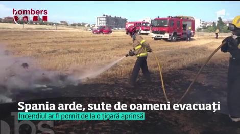 Incendiu masiv de vegetație în Spania. Peste trei sute de oameni au fost evacuaţi