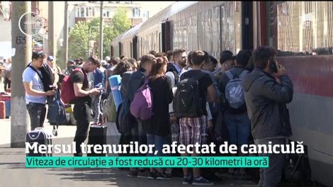 Mersul trenurilor, afectat de caniculă. Viteza de circulaţie a fost redusă cu 20 - 30 km/h faţă de viteza normală de circulaţie
