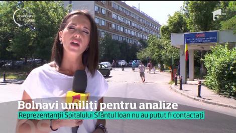 Un bolnav imobilizat într-un cărucior cu rotile este umilit şi ignorat într-un mare spital din Bucureşti