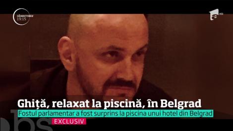 Sebastian Ghiţă, plasat în control judiciar de autorităţile sârbe, relaxează la piscină