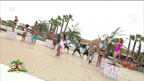 Nisip, fete sexy și muzică latino, combinația perfecta. Mandinga a încins atmosfera cu piesa ”Besame”. Concurentele și-au unduit formele, în lupta pentru titlul de REGINA VERII