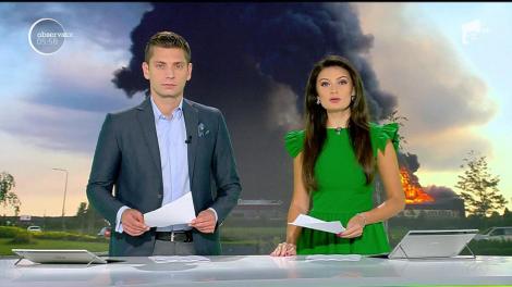 Un incendiu de proporţii halucinante a izbucnit la o fabrică de mobilă din Baloteşti, la doi paşi de Capitală