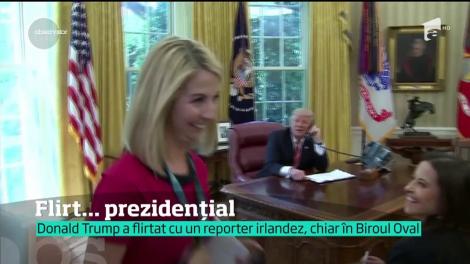 Cel mai puternic om al planetei, vrăjit de o blondă chiar în Biroul Oval! Ea este cea care l-a impresionat pe Donald Trump!