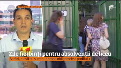 Absolvenţii claselor a 12-a au zile. fierbinţi. Nu doar din cauza căldurii cât a stresului examenelor de Bacalaureat