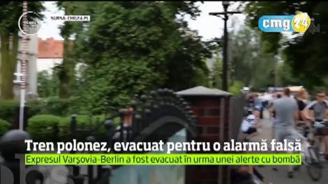 Un tren expres de pe ruta Varşovia - Berlin a fost oprit şi evacuat după o alarmă cu bombă