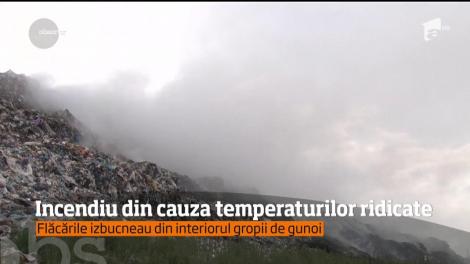 Incendiu la o groapă de gunoi de lângă Drobeta-Turnu Severin