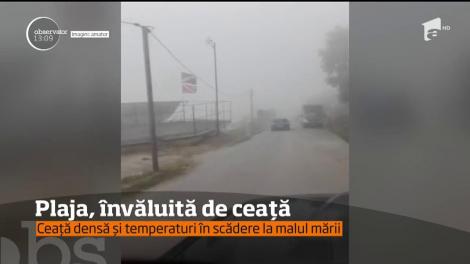 Nici în Judeţul Constanţa, vremea nu e prea bună. Marea a fost cuprinsă de un nor dens de ceaţă