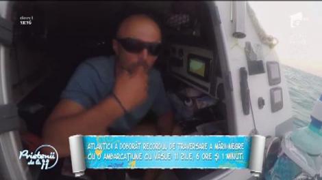 Andrei Roșu a traversat Marea Neagră văslind peste 1.200 de kilometri! Peste 11 zile a ajuns în Georgia!