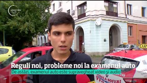 Reguli noi, probleme noi. Examenul auto este supravegheat video și audio