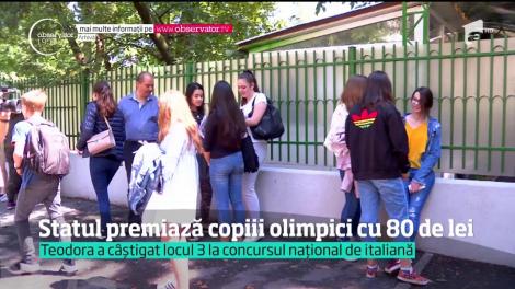 Fac cinste României şi primesc în schimb bătaia de joc a autorităţilor. Statul premiază copiii olimpici cu 80 de lei!