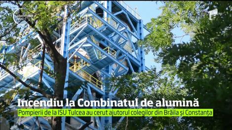 Un incendiu puternic la Combinatul de Alumină din Tulcea