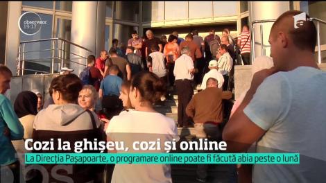 Pentru înmatriculări auto sau eliberarea unui paşaport, cozi sunt la ghișeu, dar și online