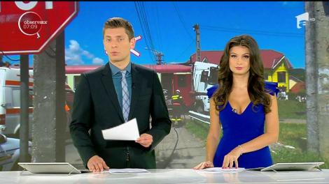 Un TIR care nu a oprit la o calea ferată din Bistriţa a fost spulberat de un tren personal