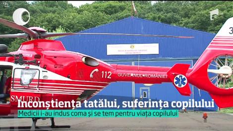 Inconștiența tatălui, suferința copilului. Un tată şi-a pus propriul copilul de trei ani pe aripa tractorului!