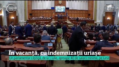 De la 1 iulie, un parlamentar ajunge să câştige până la 40 de mii de lei pe lună, aproape 40 de salarii minime!