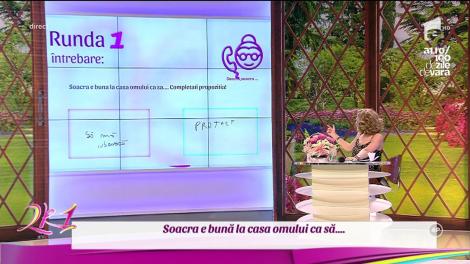 Soacră, soacră. Soacra e bună la casa omului ca să...