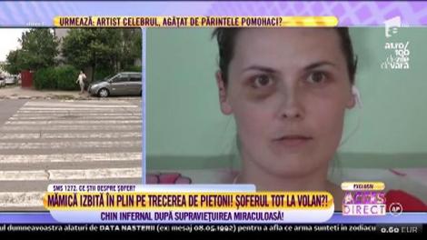 Mămică izbită în plin pe trecerea de pietoni! După accident, șoferul vinovat își conduce în continuare liniștit mașina!