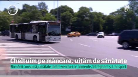 Cheltuim mult pentru mâncare, utilităţi şi transport