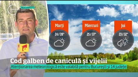 Cod galben de caniculă și vijelii