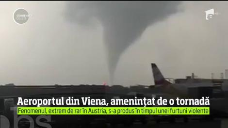 Fenomen extrem de rar! S-a întâmplat în apropierea aeroportului și a fost filmat de un amator!