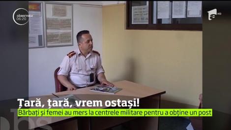 Ţară, ţară, vrem ostaşi! Armata Română cauta voluntari care să se înroleze