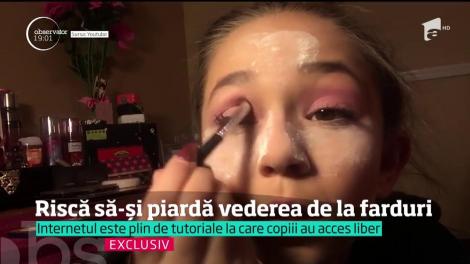 Un simplu joc a orbit o copilă de clasa a patra. Fetiţa a vrut să se machieze, dar şi-a distrus vederea