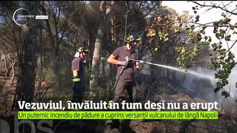 Vulcan Vezuvi, învăluit în fum deși nu a erupt