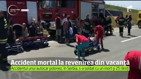 Accident mortal la revenirea din vacanță