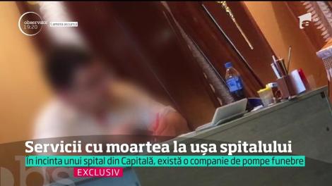 Bucureşti: O firmă de pompe funebre vinde sicrie chiar lângă urgenţe, deşi e interzis prin lege