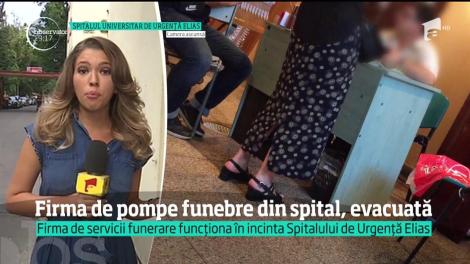 Firma de pompe funebre din incinta Spitalului Universitar Elias a fost evacuată