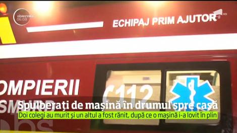 Trei oameni au fost spulberați de mașină pe un drum din Buzău