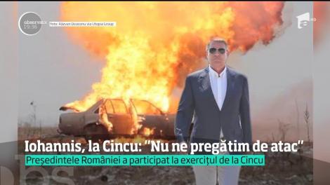 "Nu ne pregătim de atac, dar trebuie să fim bine dotaţi", declarația președintelui României după ce a participat la exercițiul de la Cincu