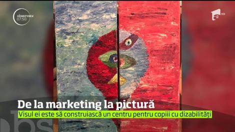 Alexandra Blănaru este o tănără din Arad, care a renunţat la cariera pe care o avea în marketing ca să se dedice picturii