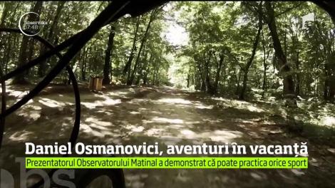 Daniel Osmanovici, prezentatorul observatorului matinal, demostrează că poate practica orice sport