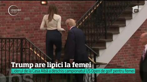 Donald Trump a deschis campionatul US Open de golf pentru femei