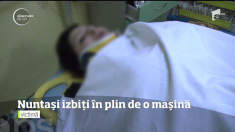 Accident şocant în Brăila. Un bărbat şi o femeie au ajuns în stare gravă la spital după ce o maşină în viteză a dat peste ei