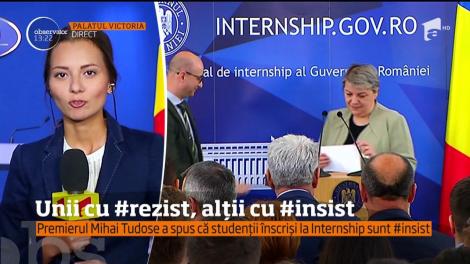 Premierul Mihai Tudose are aşteptări cât se poate de clare din partea tinerilor înscrişi în Programul oficial de Internship al Guvernului!