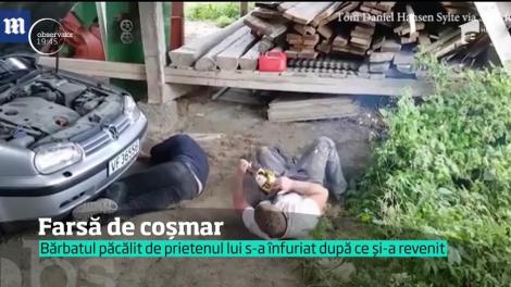 Farsă de coșmar. Cel care a pus la cale gluma nebunească a folosit o drujbă