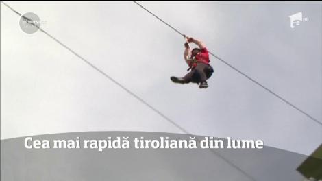 Cea mai rapidă tiroliană din lume